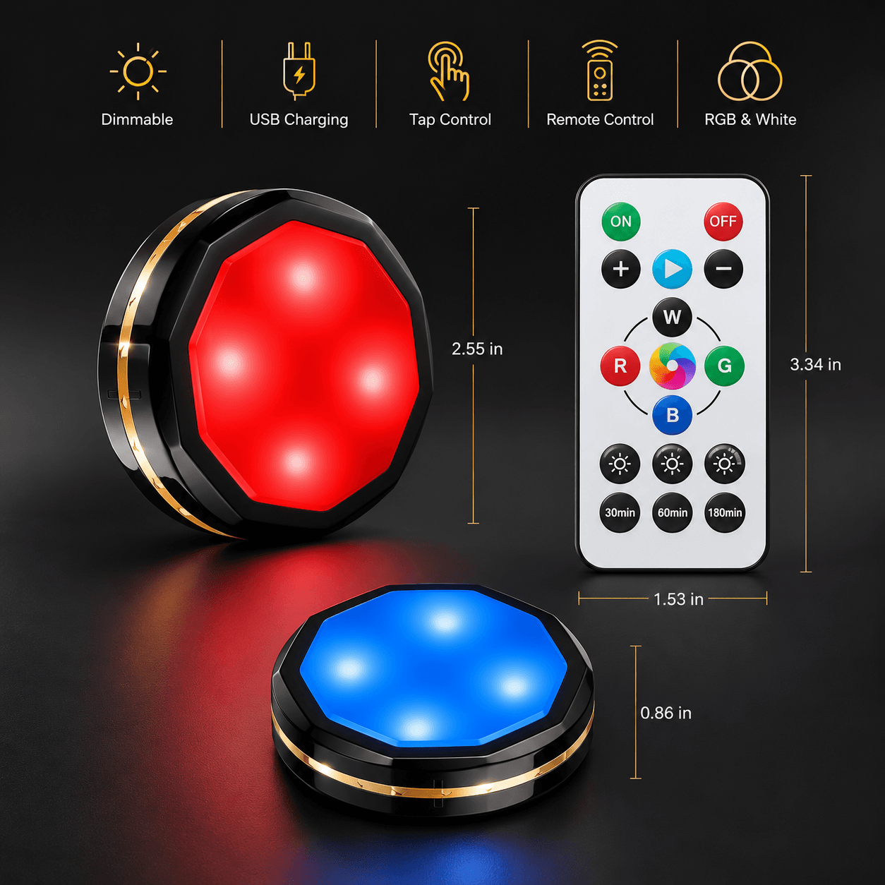 LumiPuck™ Motion Sensor Light Set (3 Pack)