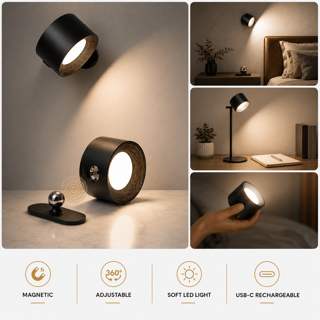 LumiGlow™ Magnetic Smart Wall Light