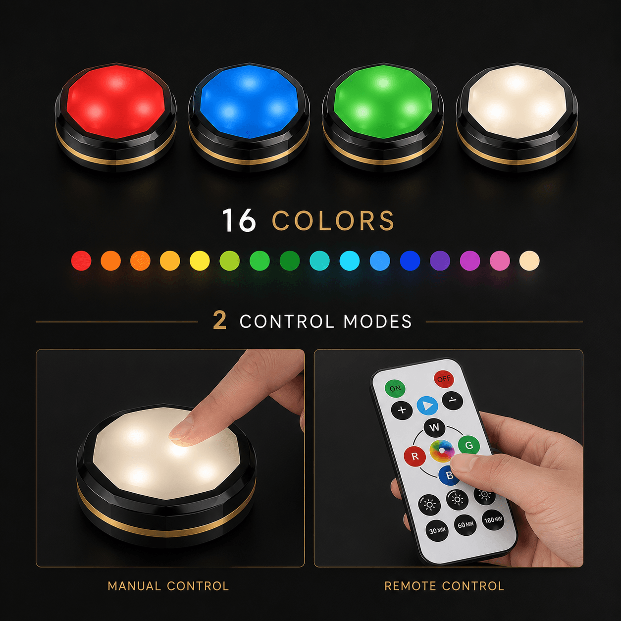 LumiPuck™ Motion Sensor Light Set (3 Pack)